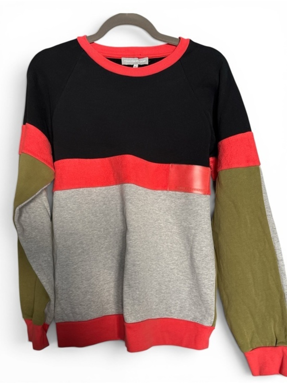 Gosha Rubchinskiy Colorblock Crewneck Sweatshirt Size L 100% Cotton Streetwear